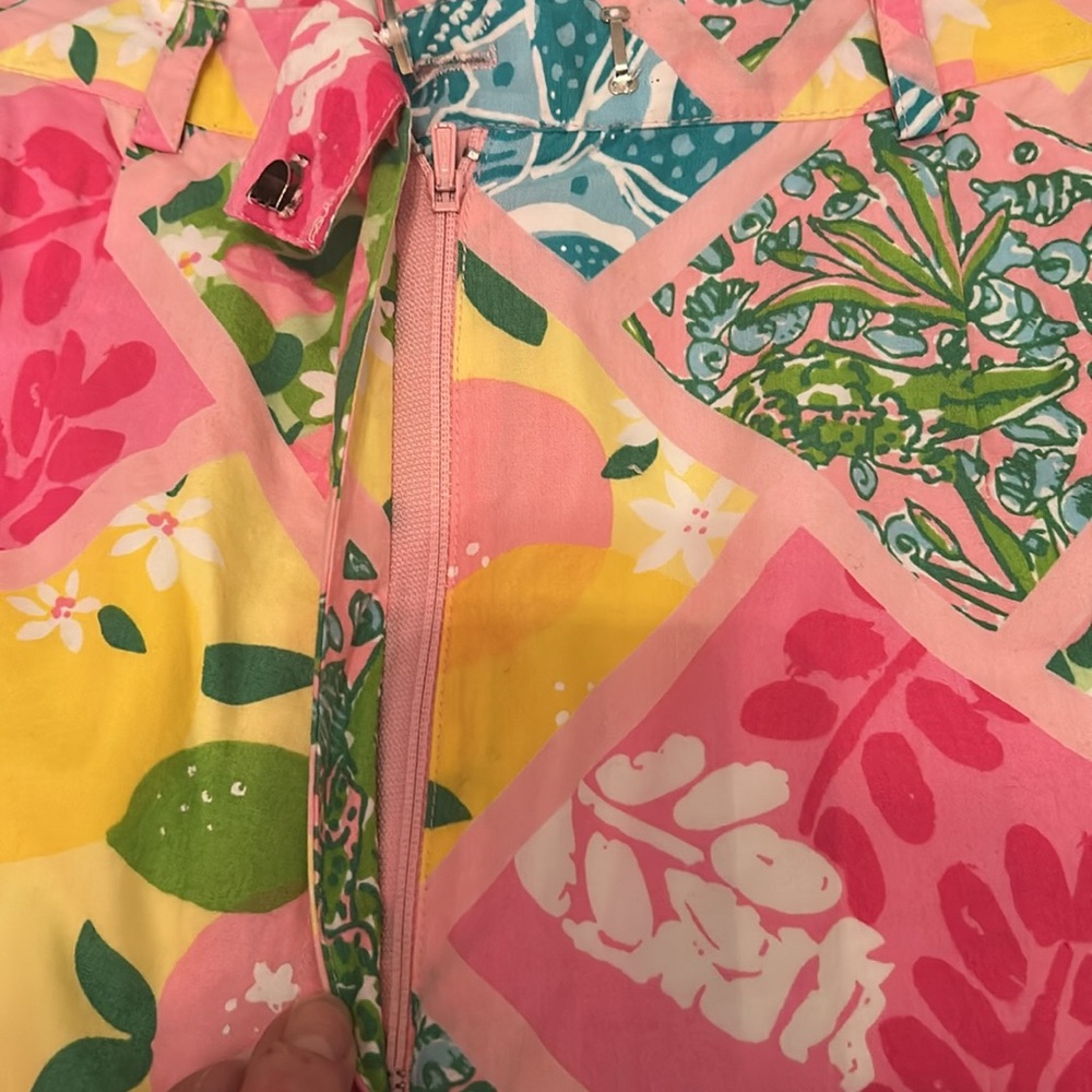 Lilly Pulitzer Tile Patch Patchwork Skirt Vintage - image 2